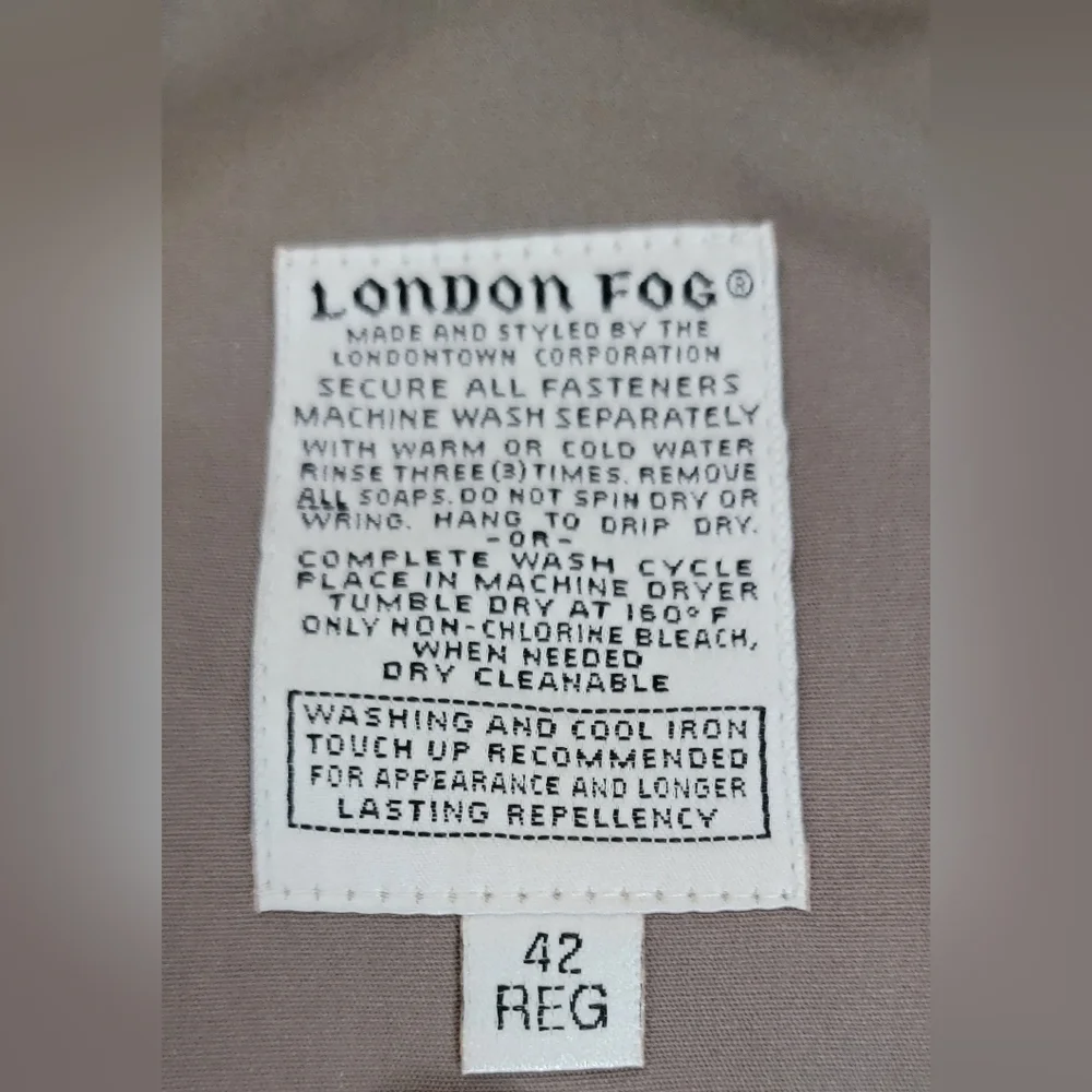 London Fog Mens Trench Coat. Size 42 Reg - Picture 6 of 12